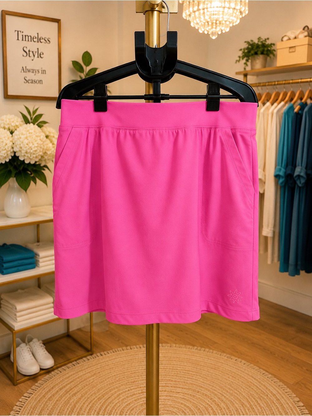UV Skinz UPF 50+ Pink Performance Skort Size 2XL NWT Built-In Shorts